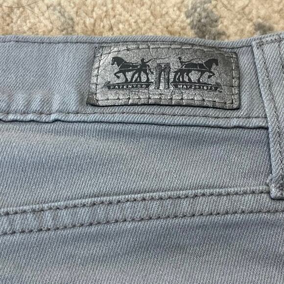 Levi's 524 Too Superlow Skinny Gray Jeans Stud Front Pockets 28x30 Biker Grunge - Picture 8 of 13